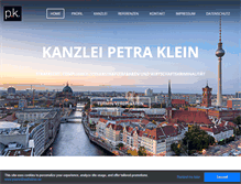 Tablet Screenshot of kanzleipetraklein.de